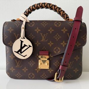 LOUIS VUITTON Monogram Canvas Braided Top Handle Handbag Bag